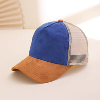 Simple And Versatile Imitation Suede Fabric Multi-color Baseball Cap For Outdoor Summer Mesh Breathable Sun Protection Beanie Hat