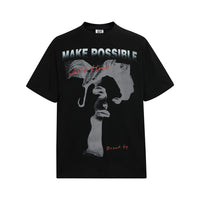Creative Abstract Printing Short-sleeved T-shirt For Men