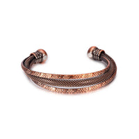 Retro Red Copper Fashionable All-Match Hollow Open Womens Bracelet