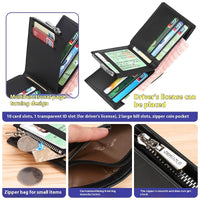 Men's Short Leather Wallet With Zipper