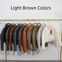 Down Jacket Women's Short Stand-up Collar Thick