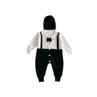 Autumn And Winter New Children's Clothing Infant Lapel Gentleman Tie False Two-piece Suit