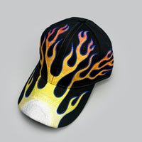 Flame-flag Niche Baseball Cap With A Unique Hip-hop Vibe