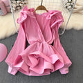 Ruffled-waist Blouse For Women Niche Style