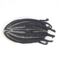 Men's Special Real Hair Hand-woven African Braid Wig Men Hair Piece