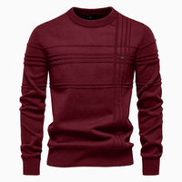 European Size Men's Round Neck Pullover