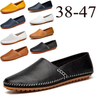 Summer First Layer Cowhide Casual Driving Shoes