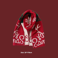 New Year Gift Red Lovers Wild Plaid Warm Wool Scarf