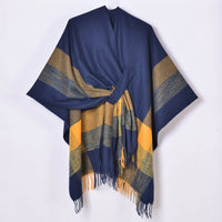Women's Jacquard Warm Tassel Cardigan Outer Wear