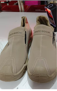 Trendy Mens Slip-resistant Workwear Shoes, Versatile Mens Footwear With A Zipper