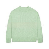 Spring And Autumn New Big Love Embroidered Crew Neck Cotton Sweater