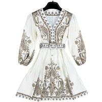Womens Holiday-Style Casual Printed Dress
