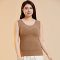 Merino Wool-Filled Seamless Fleece-Lined Thickened Thermal Padded Vest
