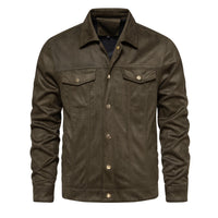 Fashion Slimming Men's Polo Collar Jacket Casual Jacket