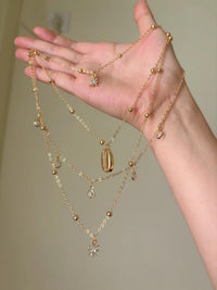 Geometric Round Pendant Multi-Layer Necklace For Women