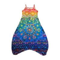 Printed Harem Hanging Crotch Jumpsuit