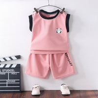Children's Vest Suit Western Style Sleeveless Waffle