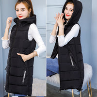 Thick Korean Mid-length Loose Waistcoat Jacket Over The Knee