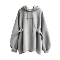 Medium Length Loose Waisted Hoodie Jacket