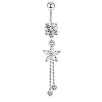 Butterfly Heart Zircon Minimalist Navel Piercing Jewelry