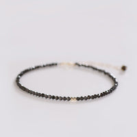 Ultra-fine Natural Obsidian Anklet For Women