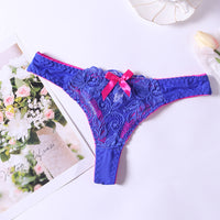 Lace Thong Women's Perspective Low Waist Cotton Briefs