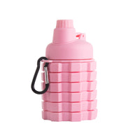 Sports Fitness Portable Silicone Foldable Retractable Mountaineering Cycling Water Bottle
