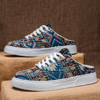 Lazy Semi Slipper Shoes Trendy Versatile Casual Canvas Shoes
