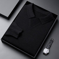 Knitwear Lapel Fashion Leisure Pullover Bottoming Shirt