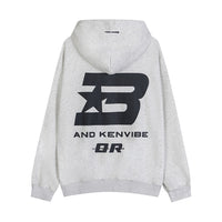 Loose Star Letters Hooded Sweater