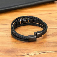 Fashionable Lions Head Multi-Layer Simple Braided Bracelet