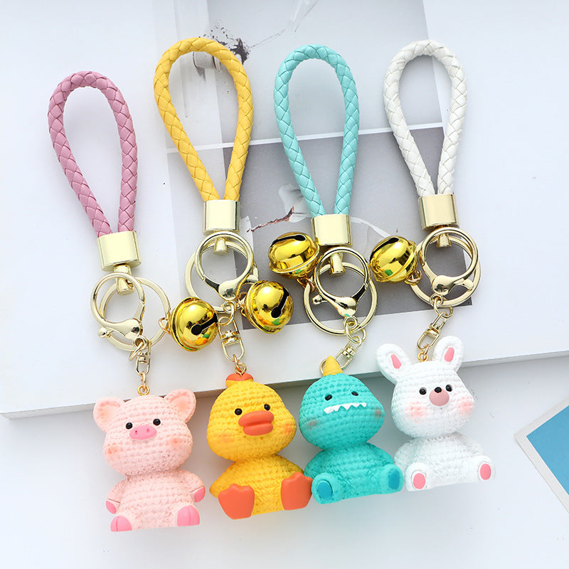 Resin Wool Animal Car Key Ring Cute Pendant