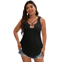 Women's Hollow Out Irregular Hem Casual Layering Vest Top