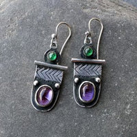 Retro Geometric Round Zircon Trendy Jewelry Earrings For Women
