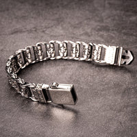 Nordic Viking Rune Compass Totem Titanium Steel Bracelet