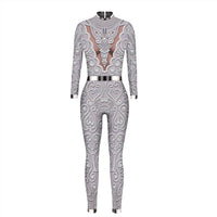 Halloween 3D Skeleton Digital Women's Digital Print Jumpsuit