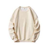 Corduroy Sweater Men's Casual Round Neck Pullover