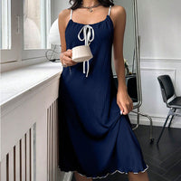 Cute Suspenders Nightdress Sleeveless Mid-length Summer Home Wear