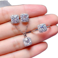 Female Simplicity Genuine Moissanite Earrings For Women