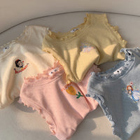 Cartoon Cutout T-shirt Baby Wide Print