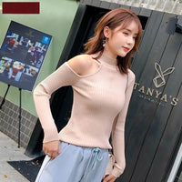 Women's Stand-up Base Shirt Slim Fit Small Figure Frosted Sweater