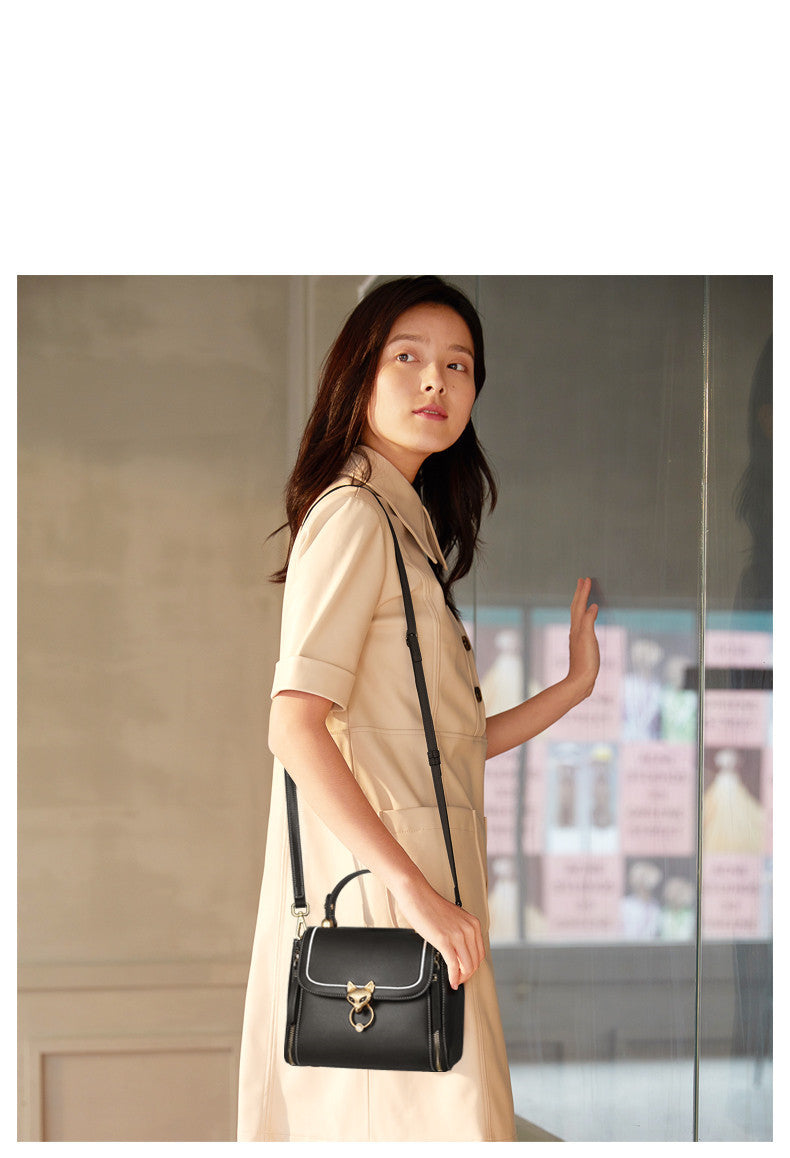 Fashion Lady Handbag Women Chic Shoulder Purse Female Split Leather Stylish Crossbody Bags Large Capacity