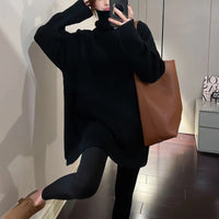 Autumn And Winter New Split Mid-length Bottoming Top