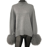 Loose-fitting Turtleneck Pullover Knit Sweater For Women