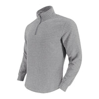 Half Zipper Small Plaid Casual Stand Collar Long Sleeve Sweater