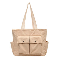 Women's Large Capacity Corduroy Shoulder Bag Portable Tote Bag