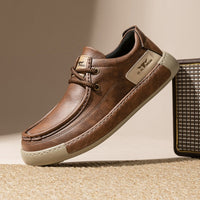 New Autumn Business British Leather Shoes Men's Casual Sports Slip-on