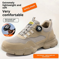 Smart Buckle Labor Protection Anti-smash Steel Toe Protective Shoes