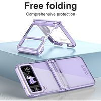 Foldable Screen Electroplating Transparent Hinge All-inclusive Drop-resistant Phone Case