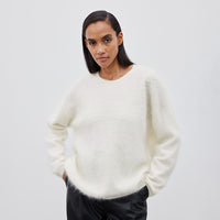 Simple Solid Color Knitted  Loose Casual Sweater